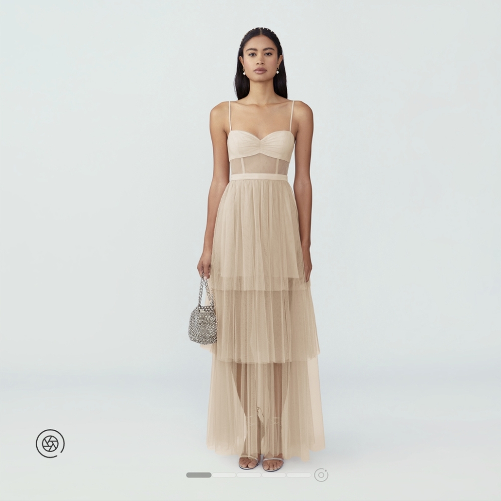 Fame and Partners Corset Dress in Nude size 4 NWT
